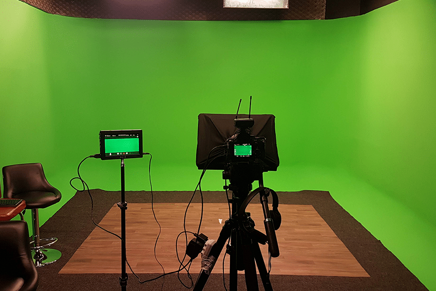 chroma key com câmeras em estúdio