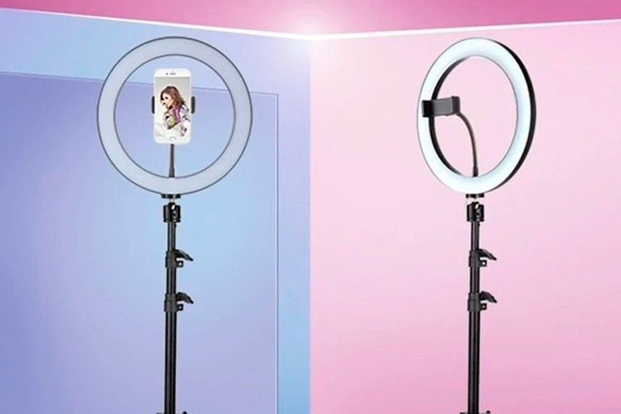 Iluminação para vídeos com ring light