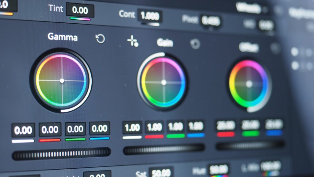 Color grading em software